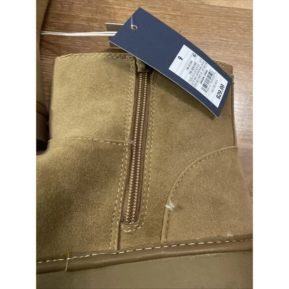 Universal Thread Women's May Faux Suede Booties Tan Size 9 Memory Foam New - Picture 9 of 16